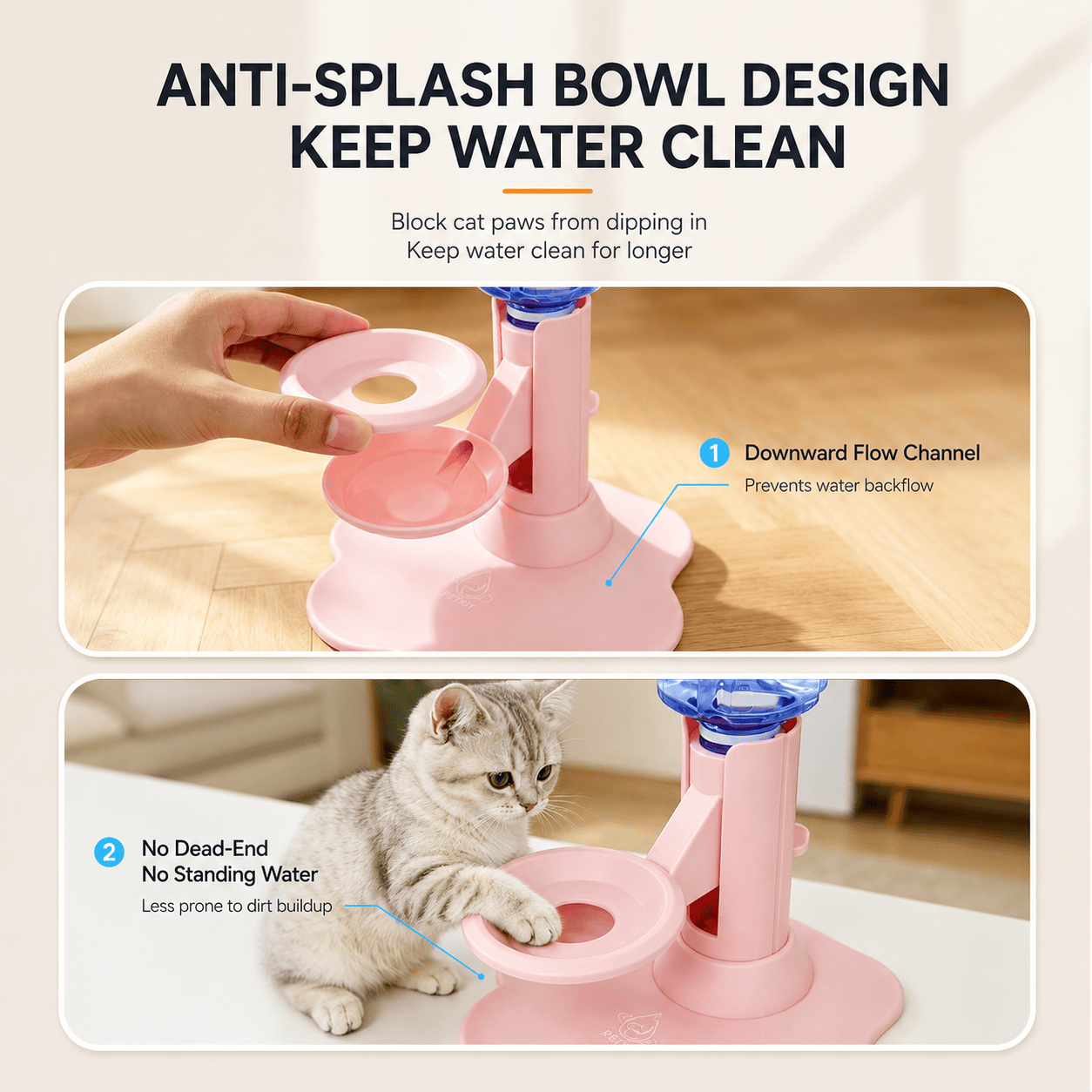 🐱💧 Gravity Cat Water Dispenser – No Electricity, Always Fresh!