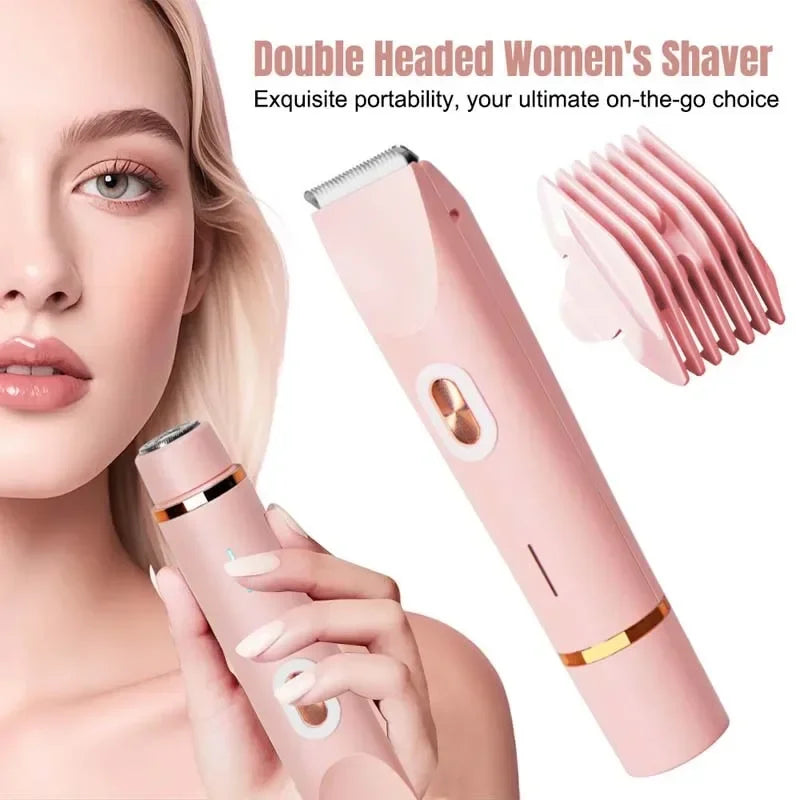 2-in-1 Painless Dual-Head Waterproof Electric Trimmer
