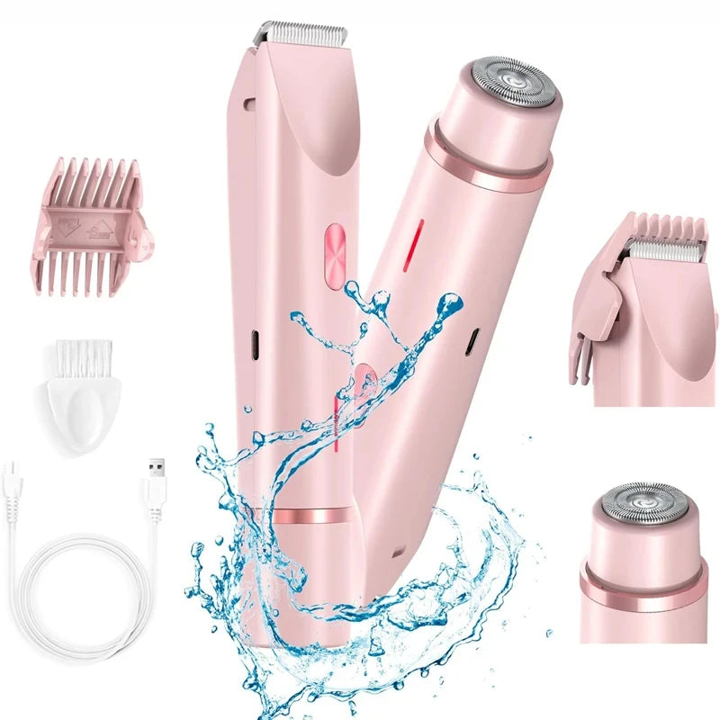 2-in-1 Painless Dual-Head Waterproof Electric Trimmer