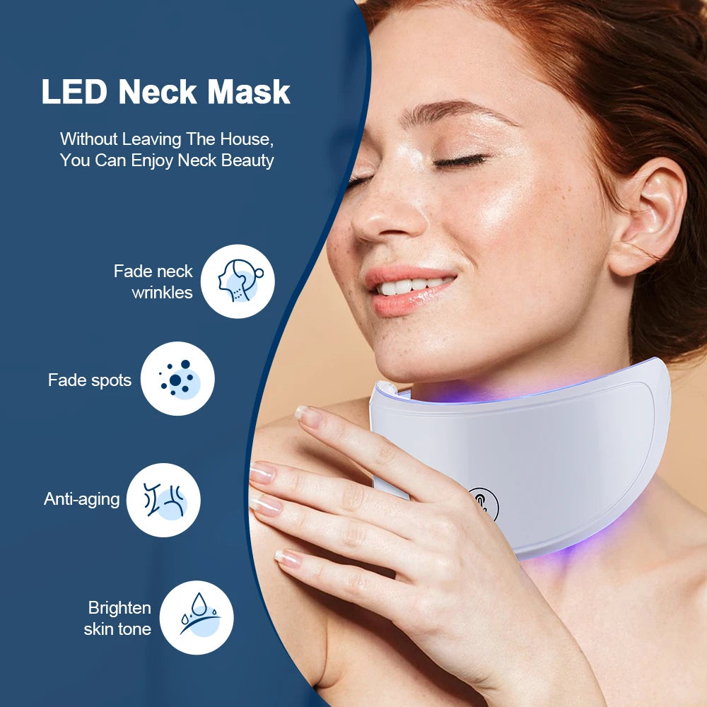 7-Color LED Facial & Neck Light Therapy Mask