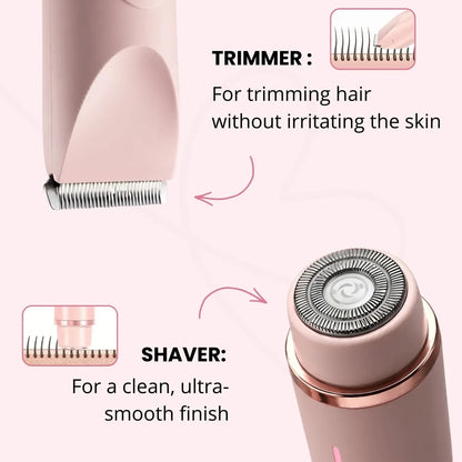 2-in-1 Painless Dual-Head Waterproof Electric Trimmer